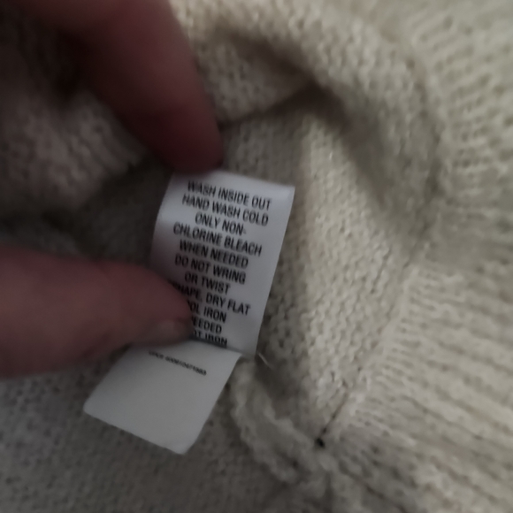 Apt 9 Wool Cotton Blend Ruffled Sweater Cardigan Size Medium - Picture 6 of 10